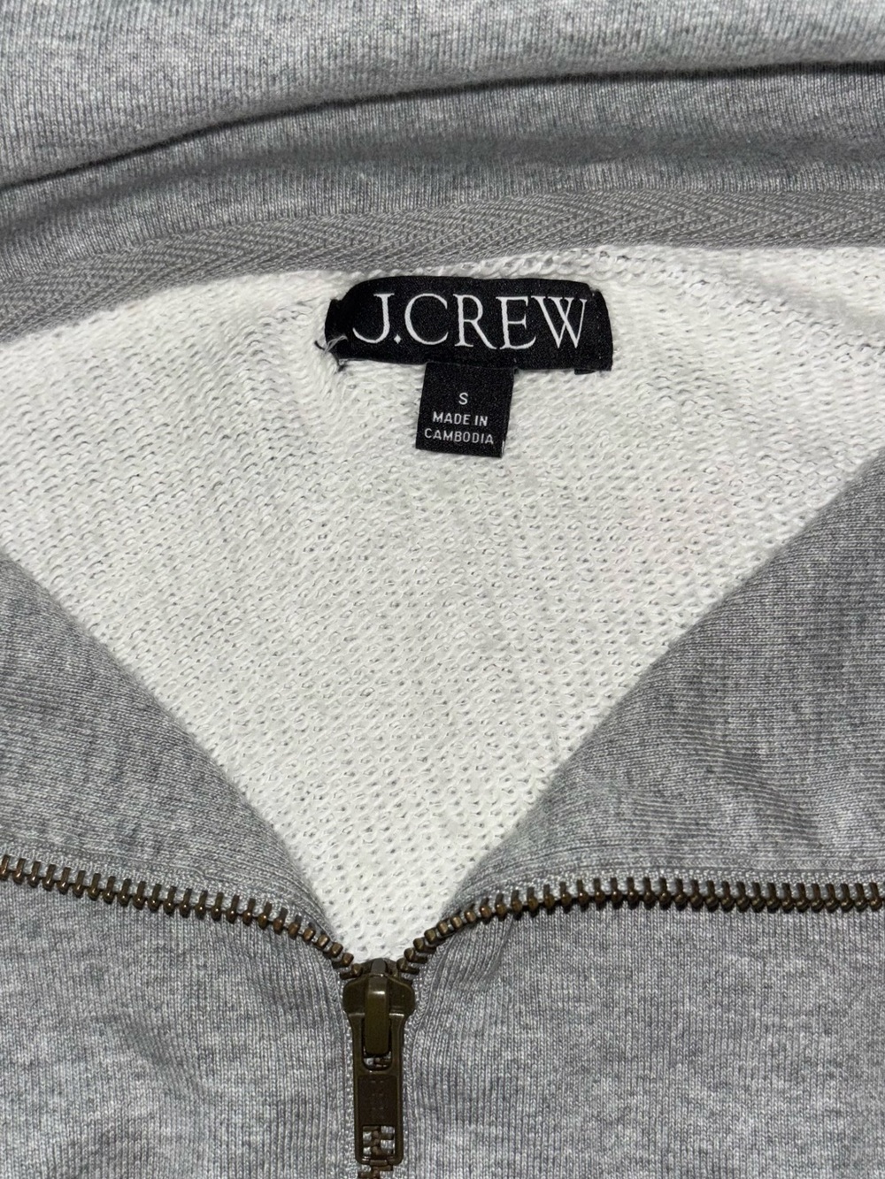 J. Crew Light Quarter-zip Pullover Sweatshirt - Picture 4 of 5